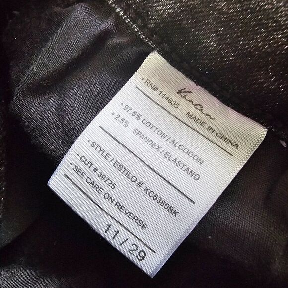 EUC LIKE NEW KANCAN BLACK 2 TONED RAW HEM HIGH RISE JEGGING SIZE 11 / 29 - Picture 12 of 16